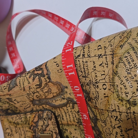 Patricia Nash World Map Patterned Crossover Bag - Picture 9 of 13